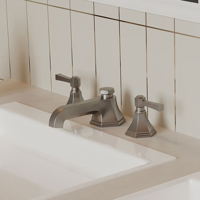 Robinet de salle de bain espacé de 8 pouces avec ensemble de drain Robinet de lavabo de salle de bain à 3 trous à deux poignées