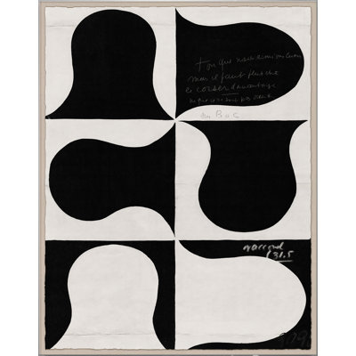 Paule Marrot " Black and White Abstract Series 1 " Print
