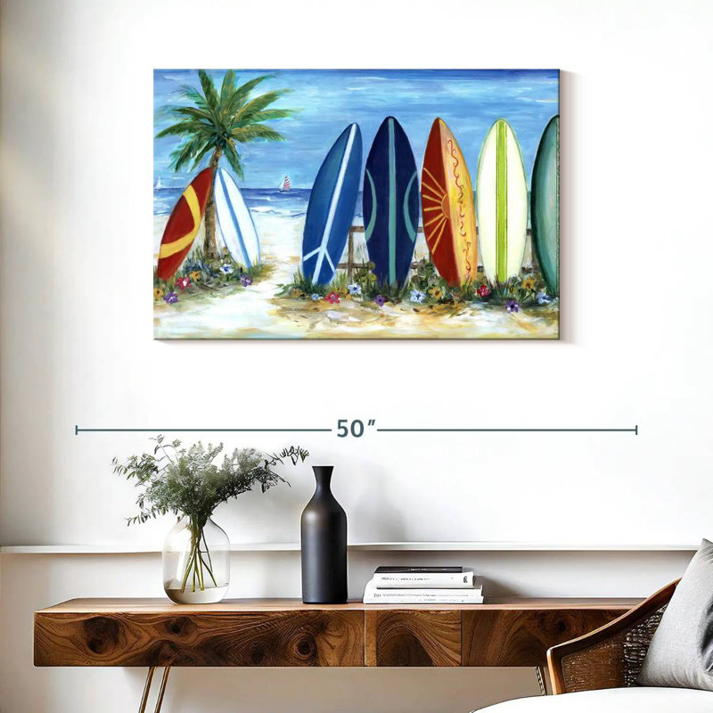 Senne Surf's Up Surfboards, 24" H x 36" W