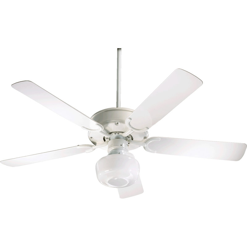 Maci 52'' Ceiling Fan, White with White Blades