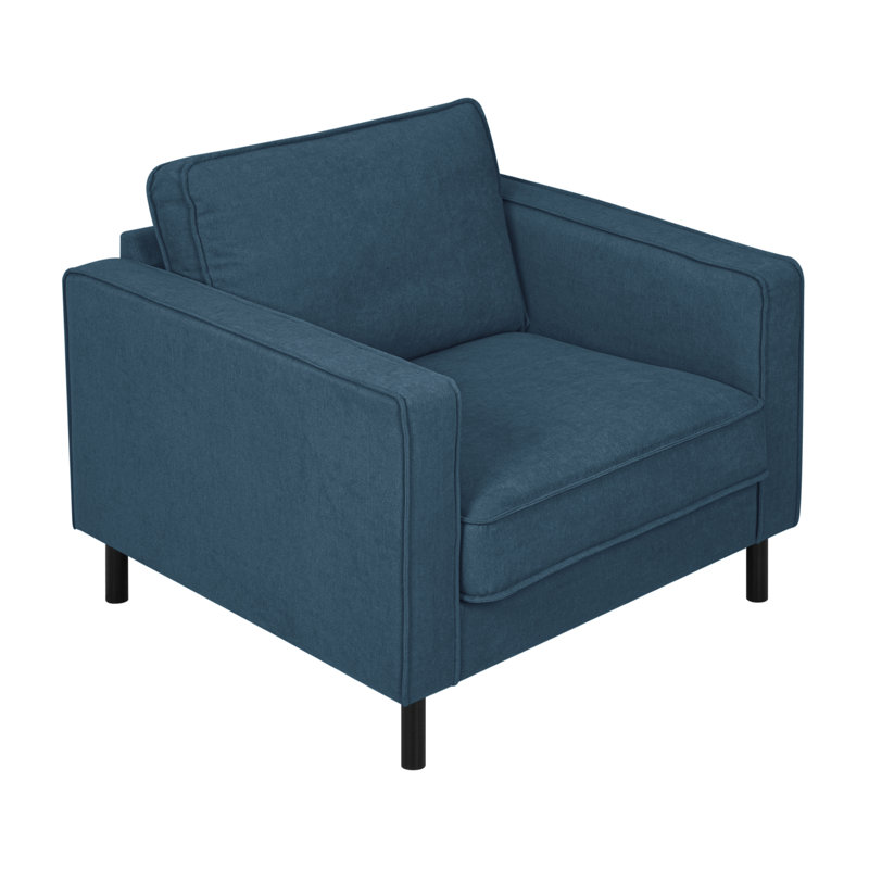Limones Upholstered Armchair, Ink Blue