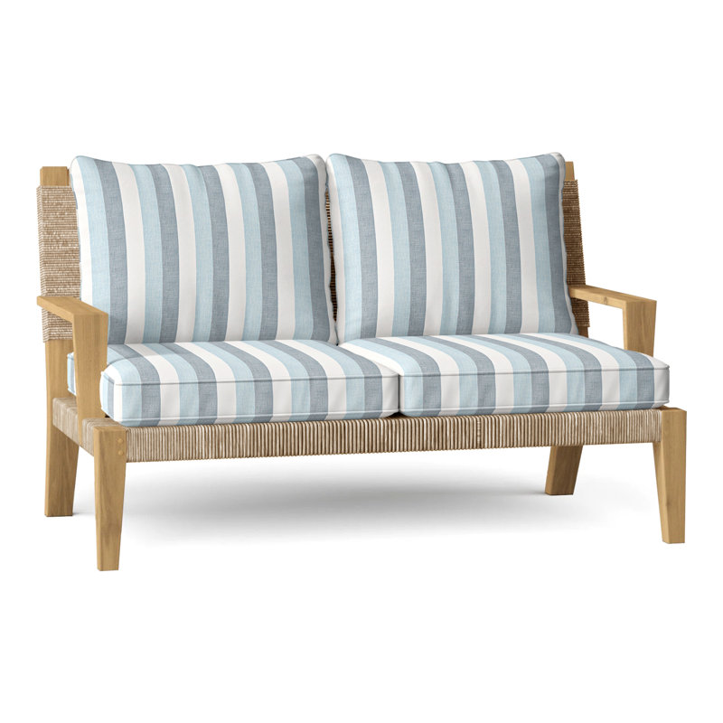 Hadley Outdoor 2 - Seat Loveseat, Hadley Natural Rope, Perigold Direction Dew