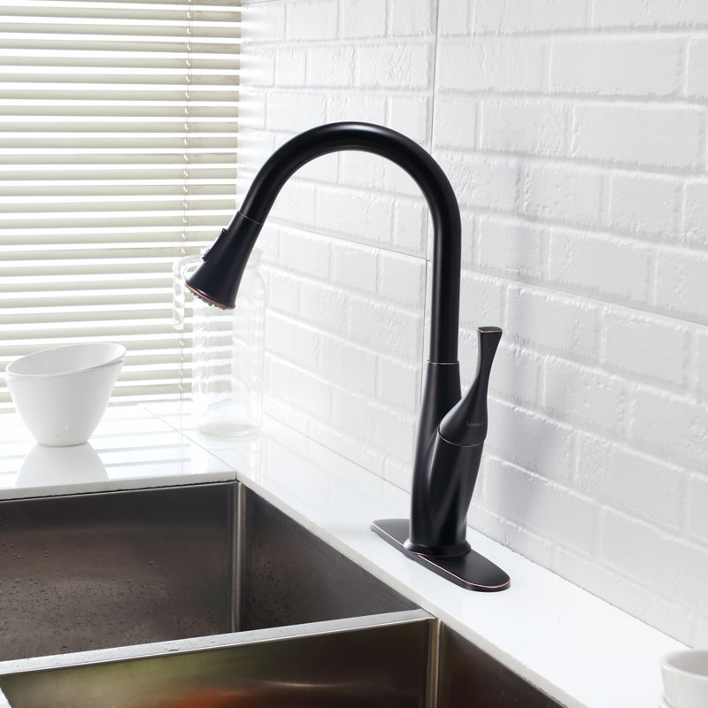 Oil-Rubbed Bronze Kitchen Faucet With Pull-Out Sprayer | Gift Idea