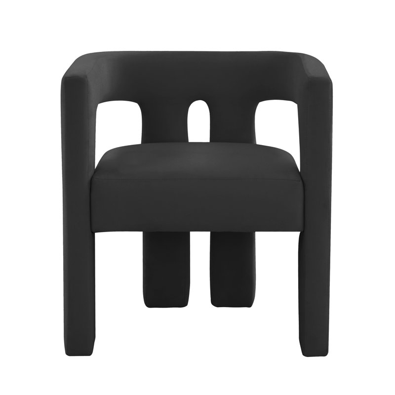 Velvet Armchair, Black