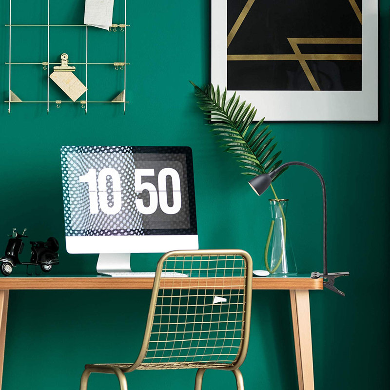 Lampe de bureau à pince flexible 22 po Liberty Hill, Noir