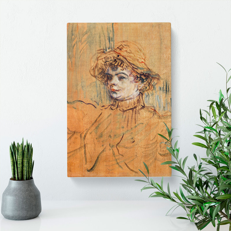 Mademoiselle Nys by Henri De Toulouse-Lautrec - Wrapped Canvas, 60cm H x 40cm W x 3cm D