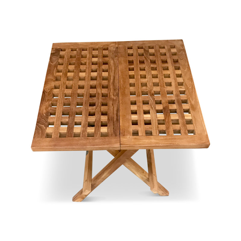Southard Square Teak Solid Wood Outdoor Side Table - 50 cm W 50 cm D