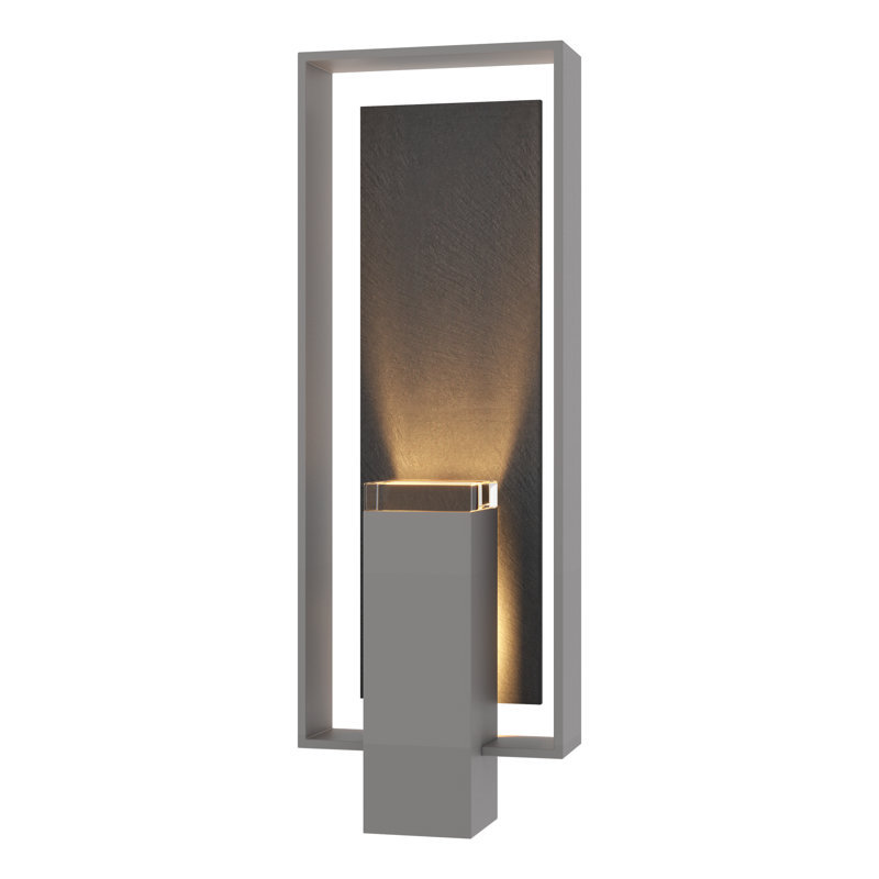 Shadow Box Aluminum Wall Light, Coastal Burnished Steel, 21.2" H x 7.5" W x 4" D