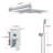 10-Inch Wall Mounted Rain Shower System with Handheld Shower Head and Storage Shelf-122549294