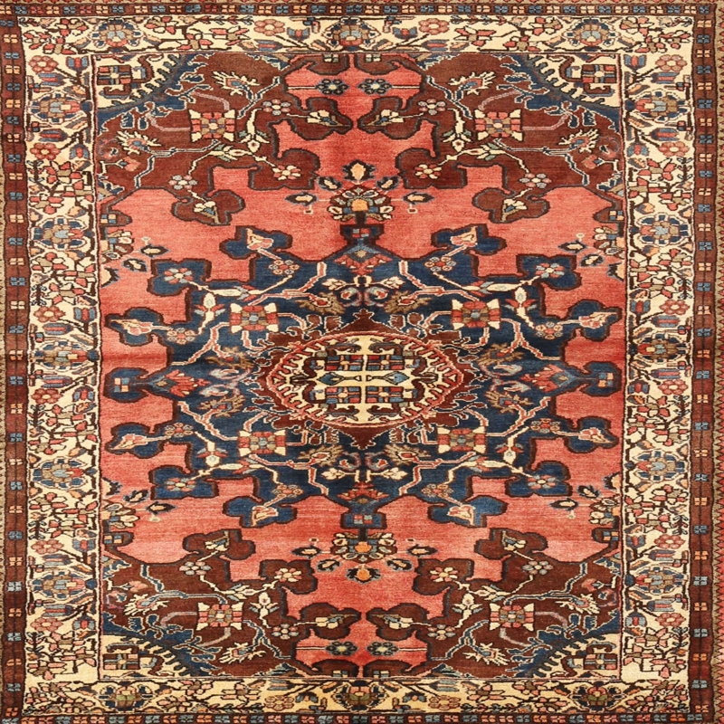 Tapis rouge en laine, Rond 6 pi
