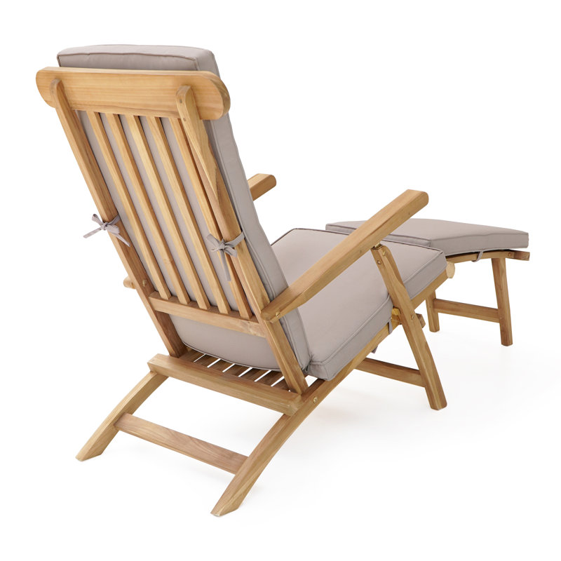 Zebulon 150cm Long Reclining Single Chaise with Cushions