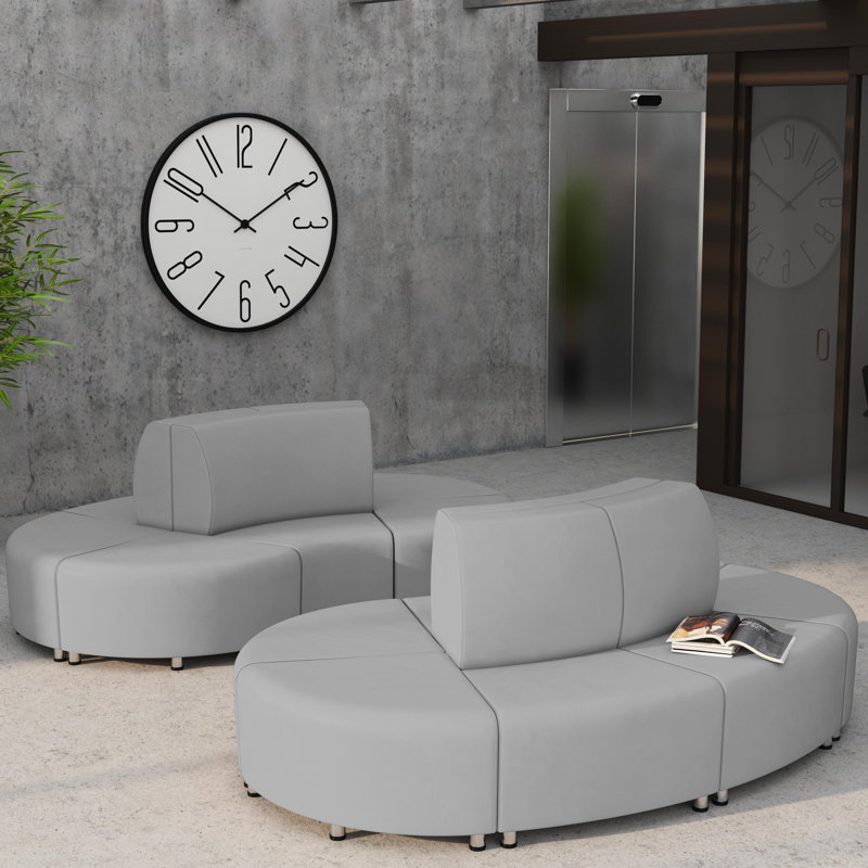 Ensemble de sièges ondulés incurvés Pro Series Connect, 6 pièces, Gris