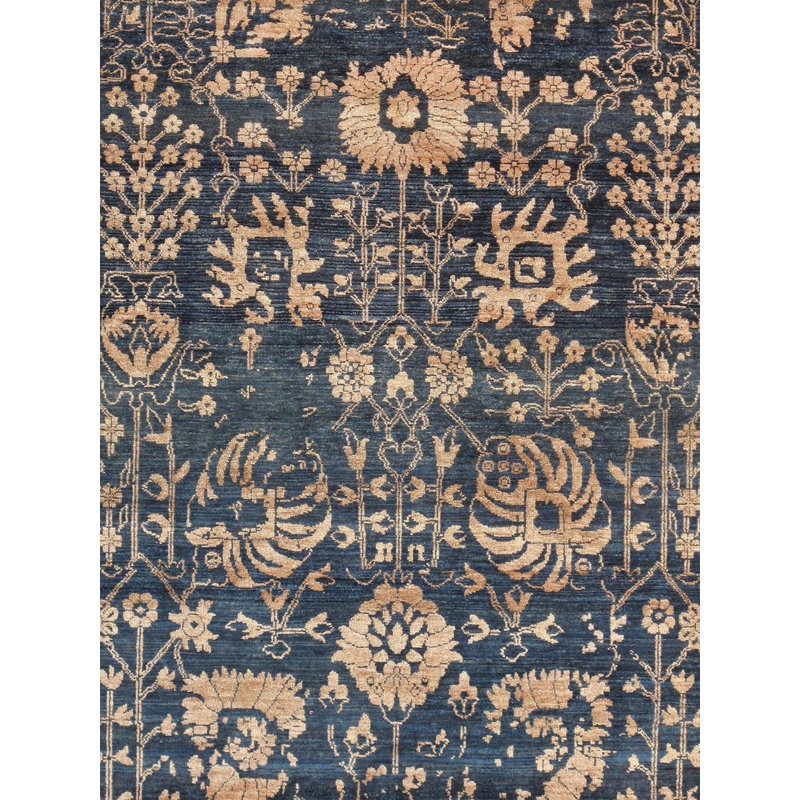 Hand Woven Cotton and Wool Oriental Area Rug