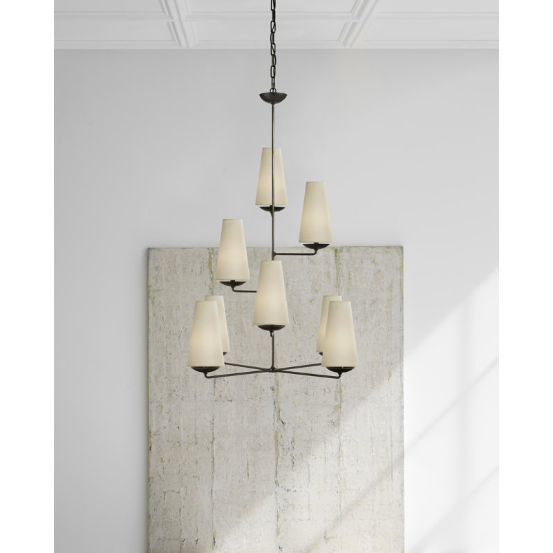 AERIN Fontaine Vertical Chandelier, Aged Iron