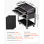 5-Tier Tool Cart on Wheels 400 lb Rolling Work Cart with Drawer & Pegboard