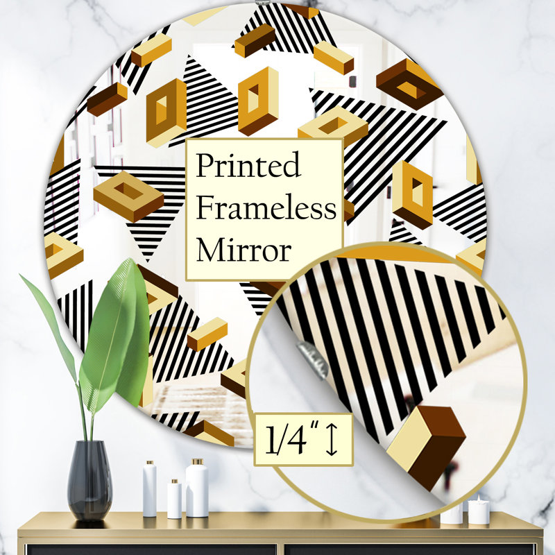 Miroir d'appoint Capital Lactive 4 Glam, H 23,6 po x l 23,6 po