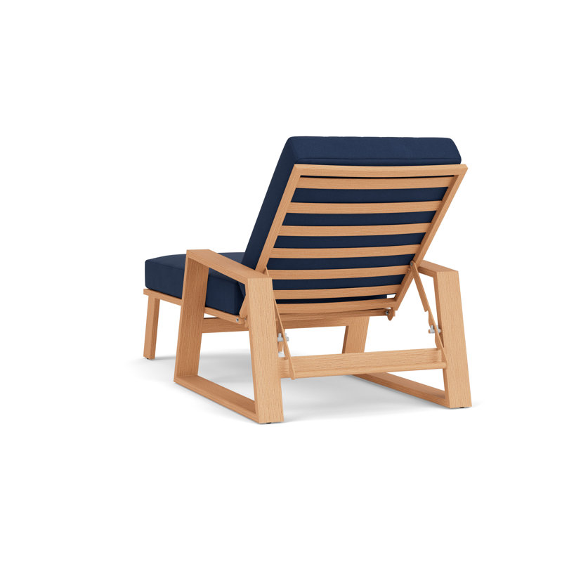 Pursuit Outdoor Chaise Lounge, Sandberg Navy