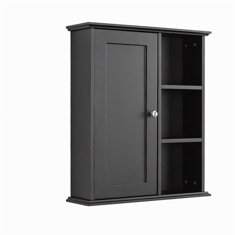 23.6"Bathroom Wall Cabinet, Black