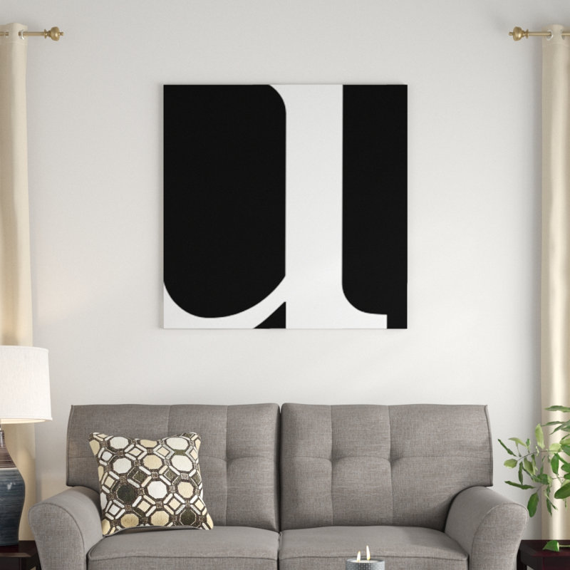 « the type », art textuel sur toile en noir et blanc, H 12 po x l 12 po x P 0,75 po, U