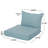  Antibes Club Chair Cushion Set, Back and Seat Cushions, Water Repellent Fabric, Teal Set of 2-1427444496