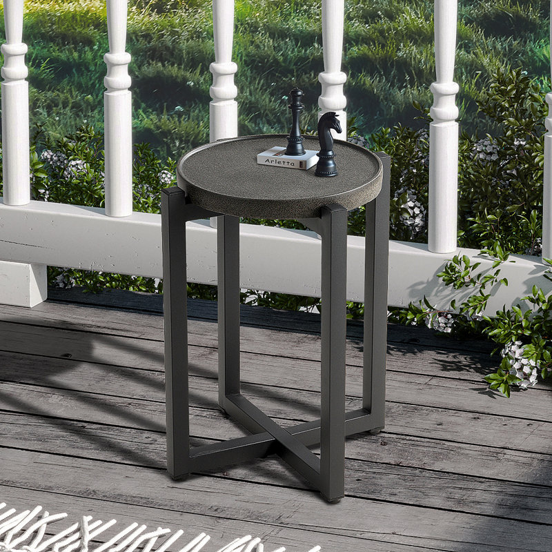 Yeary Concrete Top End Table