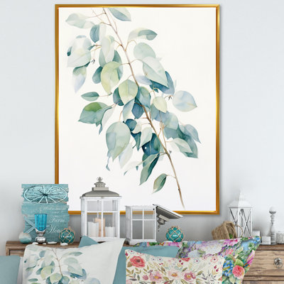 Vert, blanc, minimalisme, eucalyptus Essence III