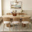 Ensemble table et chaises ovales extensibles (39,37" à 70,87") avec chaises en rotin-1175600226-1175600227