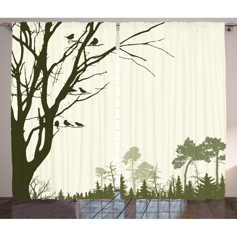 Cadel Semi Sheer Curtain Pair, 54" W x 90" L