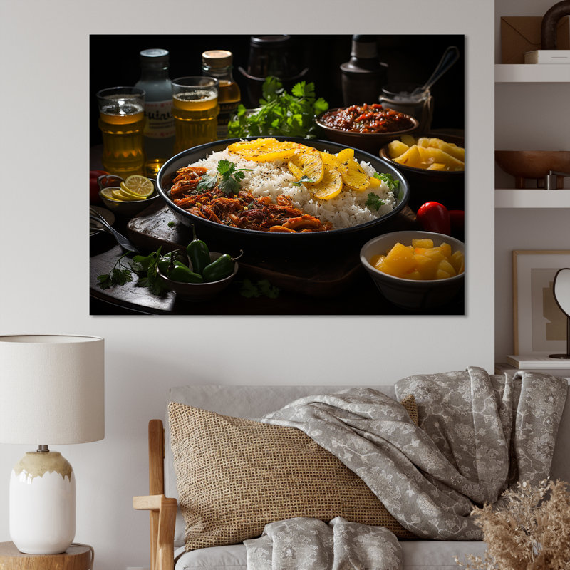 Arôme cubain Food Impression III, Toile tendue, H 16 po x l 32 po x P 1 po