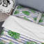 Ensemble de housse de couette en microfibre vert / blanc 3 pièces-932531702