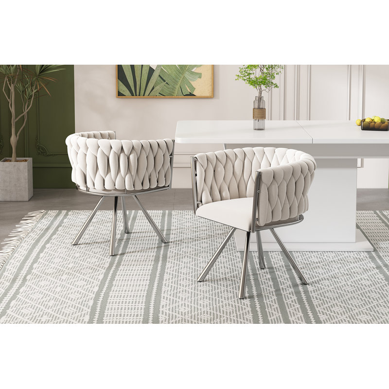 Upholstered Accent Chair, Beige