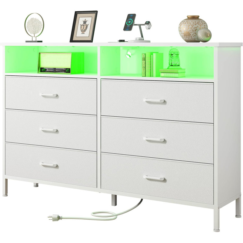 Commode 6 tiroirs, Noir