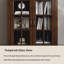 Armoire de rangement verticale en bois de frêne blanc massif 34,65 "avec pieds à colonnes romaines rétro avec tiroir