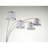 1Pc Modern Design Classic Luxury Sleek Multi-Head Floor Lamp Half Moon Radiant Crystal-Encrusted Sleek Metallic Stems