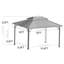 12 pi. L 10 pi. D Pavillon de jardin en aluminium