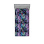 Noir / motif floral multicolore