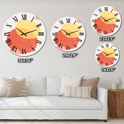 Minimal élémentaire organique et géométrique compostions XXI - horloge murale moderne