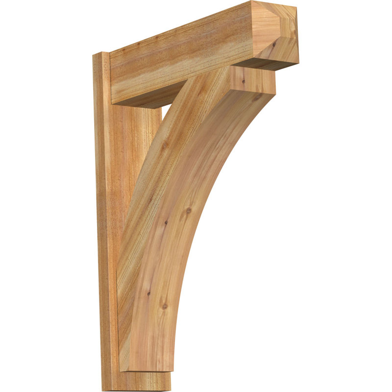 Thorton Craftsman Rustic Wood Outlooker,  30" D x 38" H , 8" W Western Red Cedar (Rough Sawn)