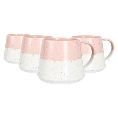 Nicola Spring Dipped Flecked Stoneware Belly Mugs