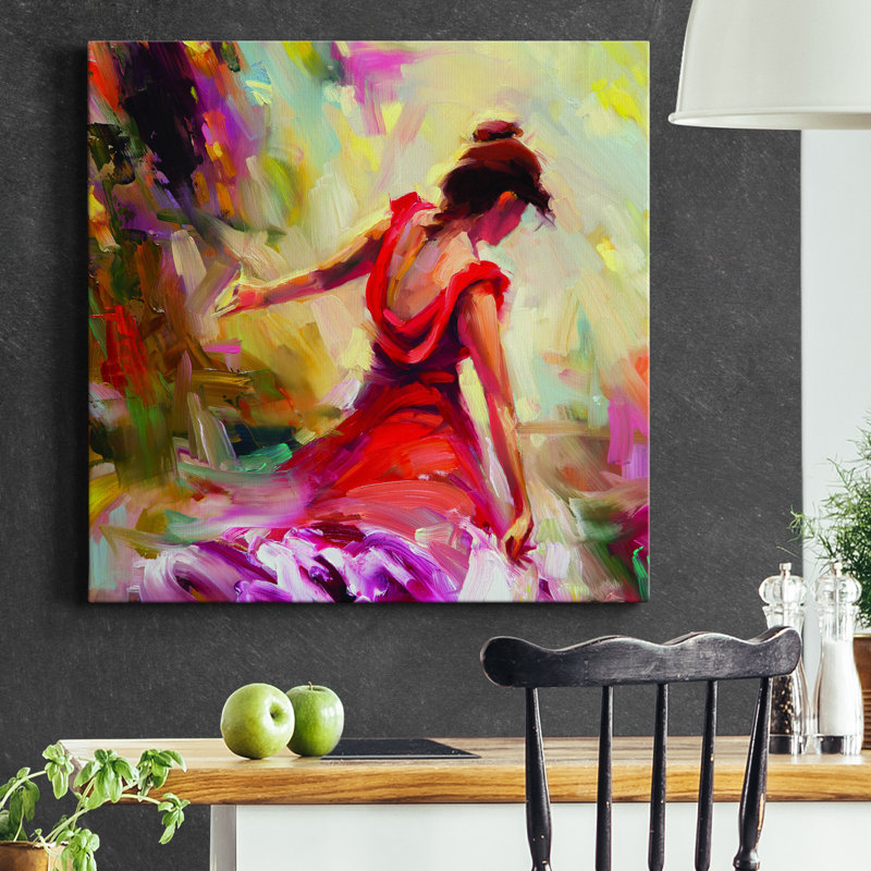 Danseur - reproduction d'art sur toile tendue, H 40 po x l 40 po x P 1 po