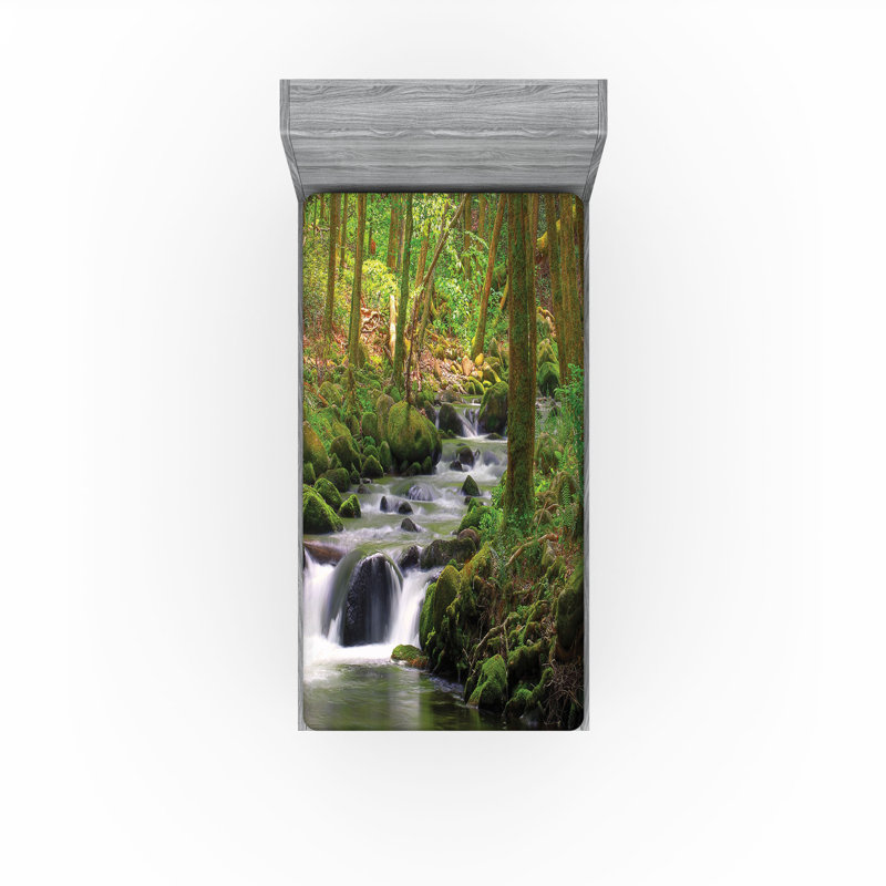 Ensemble de 2 drap-housse Ambesonne River, Drap-housse de taille simple