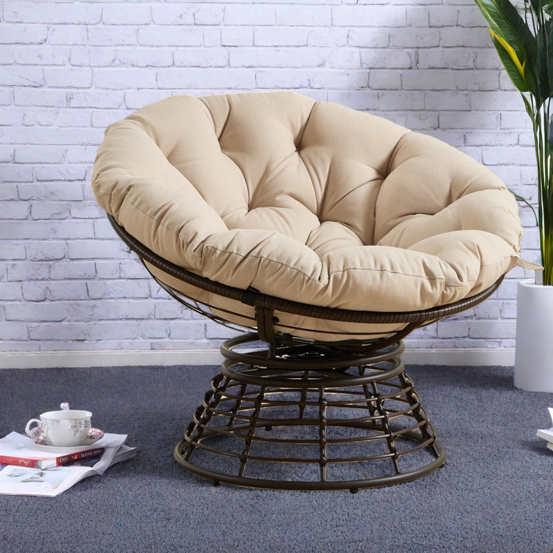 Ergonomic Swivel Accent Chair, Steel Frame Modern Design For Living