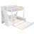 Twin over Full Bunk Bed with Storage Staircase, Trundle, Shelves & USB Charging Station, White-219728132