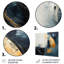Décoration murale murale turquoise or blanc demi-lune - Minimalisme-295899635-295899596