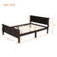 Grand lit plateforme en bois avec tête et pied de lit Classic Design-1388801047