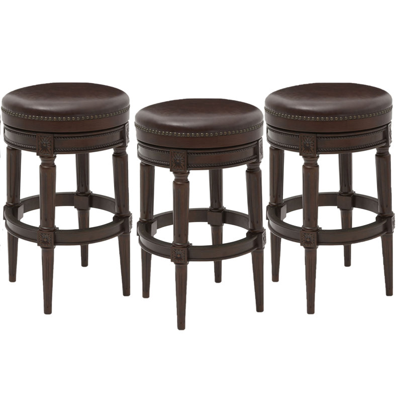 Tabouret de bar et de comptoir Mehar, Noyer patiné, 3, Tabouret de bar (siège d'une hauteur de 31 po)