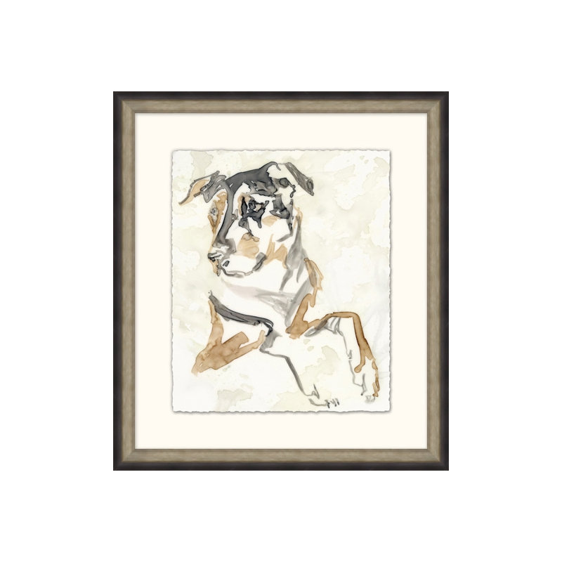 Opale - peinture encadrée sur papier