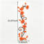 Autocollant mural 2 pièces en acrylique 3D Crystal Rose Vine, art mural décoratif pour fond de canapé de chambre à coucher, branche noire avec rose orange-132948206