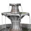 Fontaine cascade autoportante à 2 niveaux pour décoration de jardin extérieur