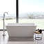 67" Rectangular Freestanding Solid Surface Resin Stone Bathtub 